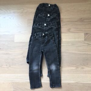 H&M black denim pants bundle size 3-4 yrs